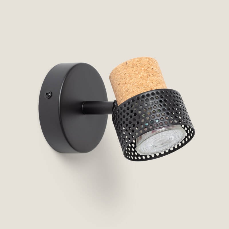 Lámpara de Pared Metal y Corcho Liksy