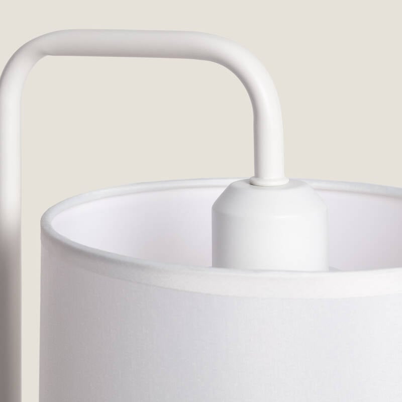 Lámpara de Mesa de Tela y Madera Jedali