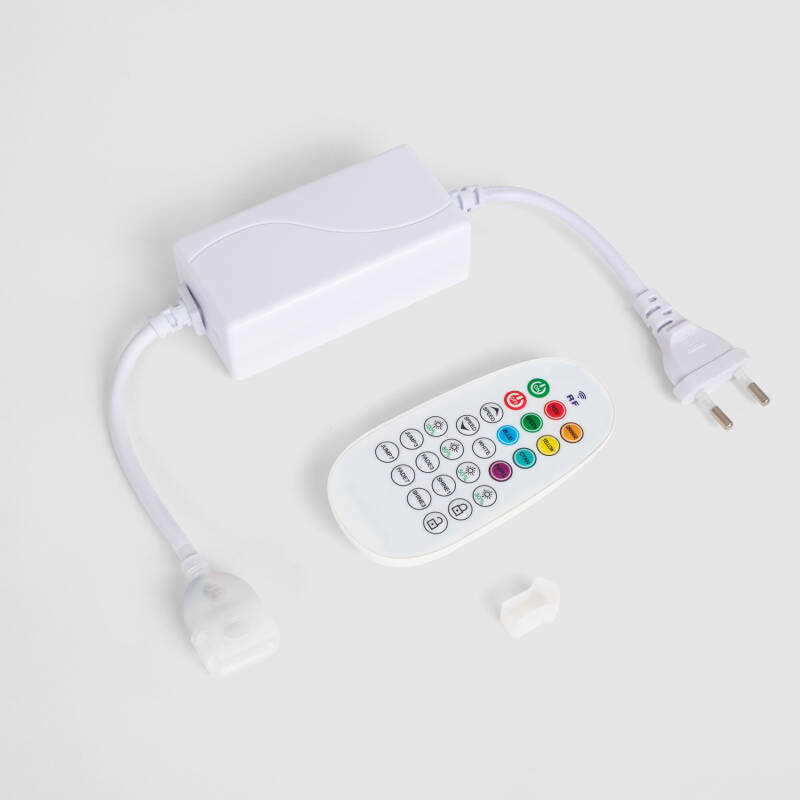 Controlador para Tira LED Neón Regulable 220V RGB SFLEX8 con Mando RF