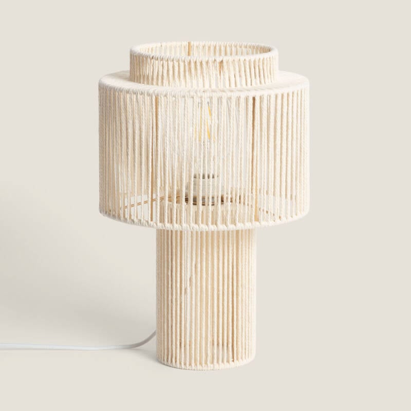 Lámpara de Mesa de Cuerda de Algodón Alma