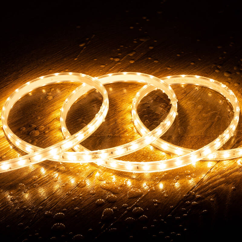 Tira LED Regulable 220V SMD 60 LED/m BOBINA 50m 6W/m 600lm/m Ancho 12mm Corte 20cm IP65
