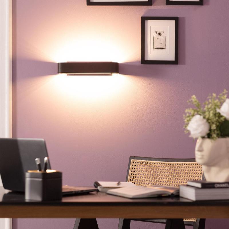 Aplique de Pared LED 9W de Aluminio Deves Negro