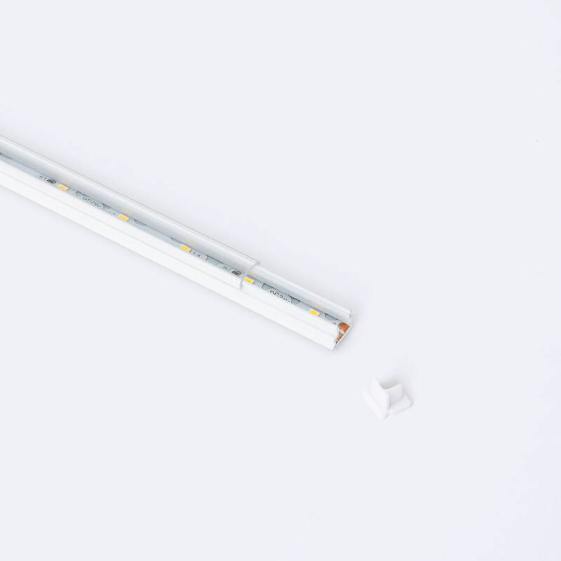 Perfil Aluminio Superficie 2m para Tira LED hasta 6 mm