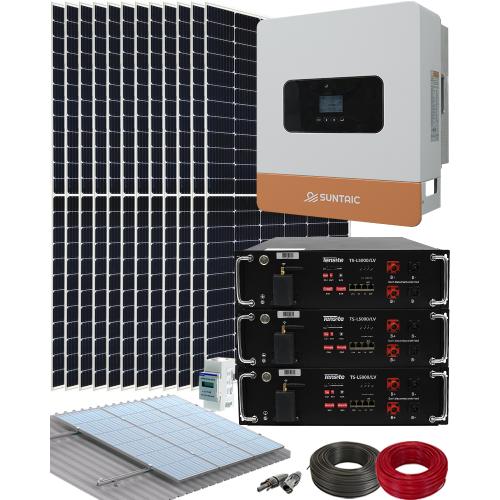 Kit Placas Solares en Casa con Inversor Híbrido Suntaic STH6M-2 6000W y Batería Litio Tensite 48V