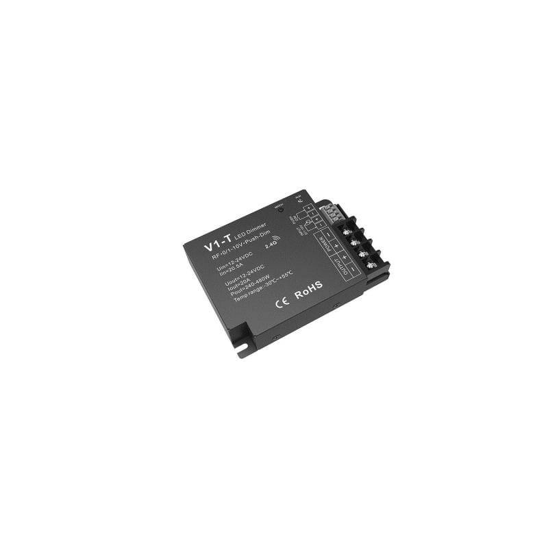 Regulador Tira LED Monocolor 12-24V Alta Potencia SKYDANCE V1-T Compatible con 0/1-10V, Pulsador y RF