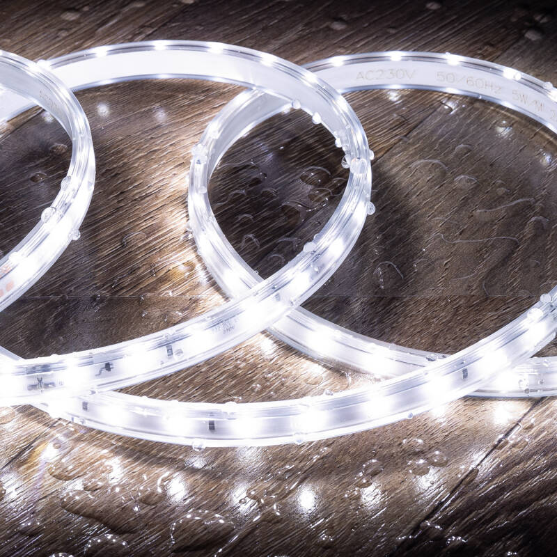 Tira LED Regulable 220V SMD 60 LED/m BOBINA 50m 6W/m 600lm/m Ancho 12mm Corte 20cm IP65