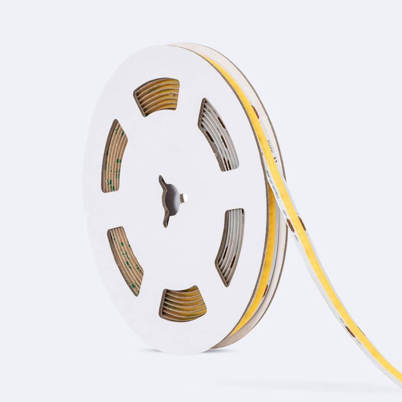 Tira LED 24V COB 480 LED/m 5m 15W/m 1500lm/m High Lumen Ancho 10mm Corte 5cm IP20 CRI90