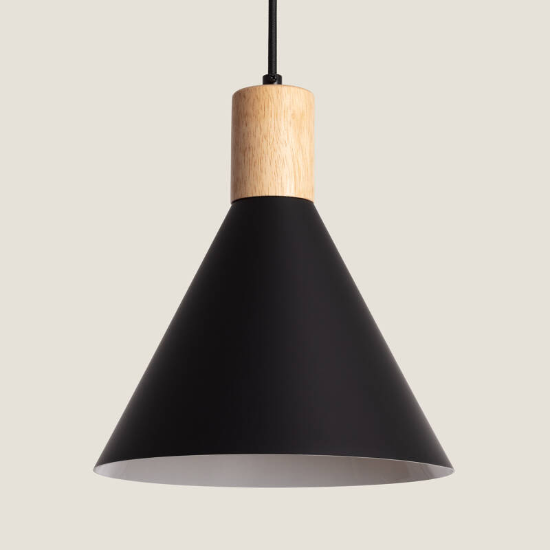 Lámpara Colgante Metal y Madera Arbat