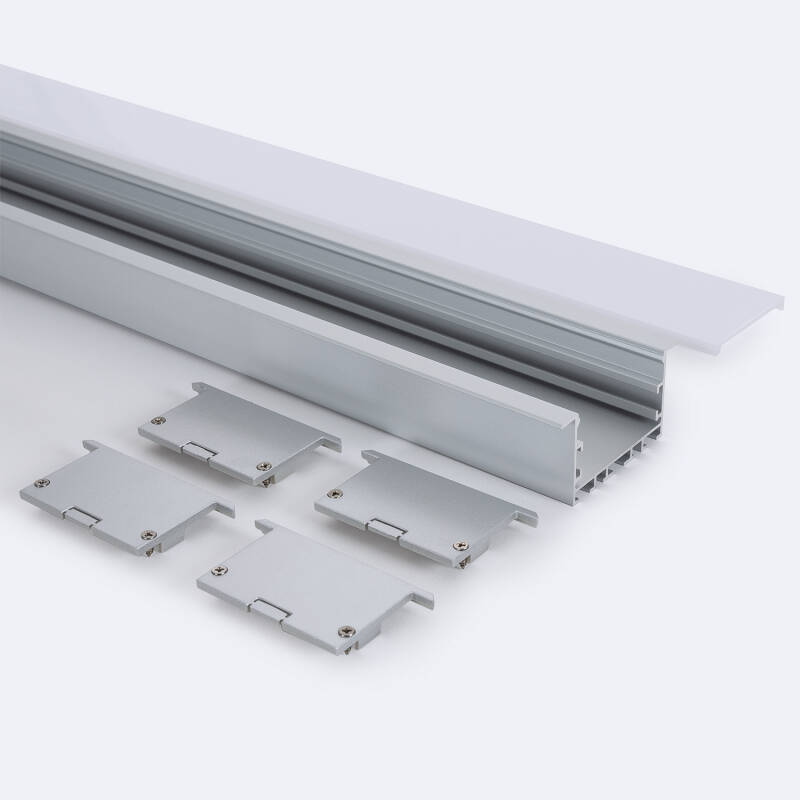 Perfil Aluminio Empotrable XL para Tiras LED hasta 40mm