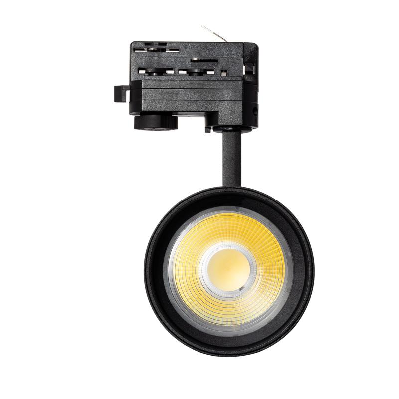 Foco Carril LED Trifásico 30W CCT Seleccionable d'Angelo PHILIPS Xitanium con Óptica Variable Negro