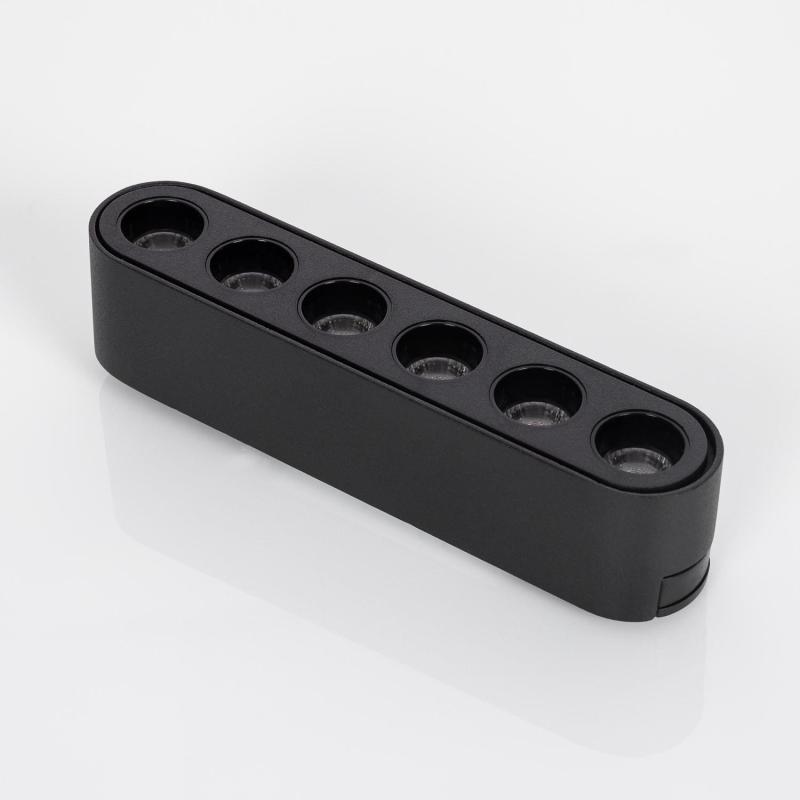Foco Carril Lineal LED Magnético 25mm SuperSlim 6W 48V Negro Optic 120mm
