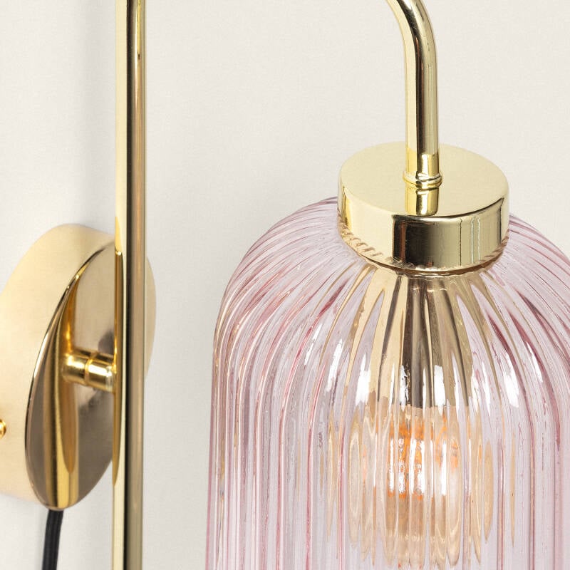 Lámpara de Pared Metal y Cristal Belino