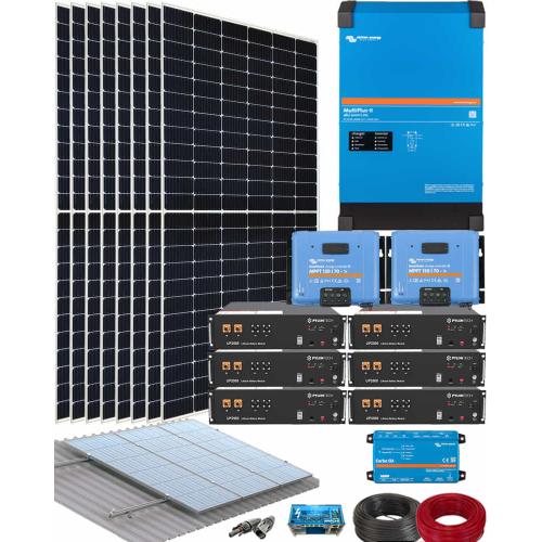 Kit Solar Fotovoltaico Residencial para Aislada 5000W 24V 12000Whdia