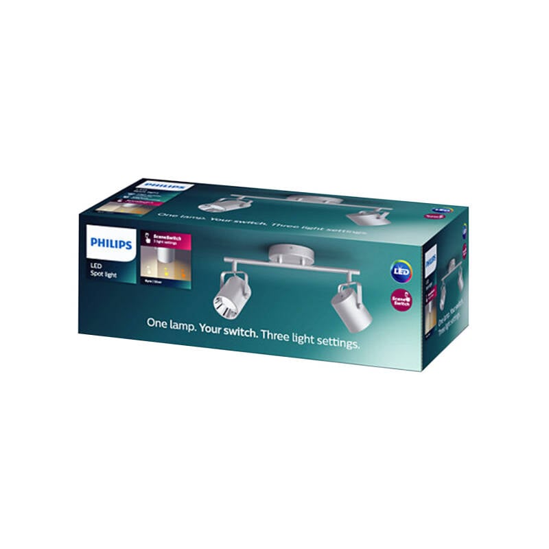 Lámpara de Techo LED PHILIPS Doble Byre 2 Focos 8.6W