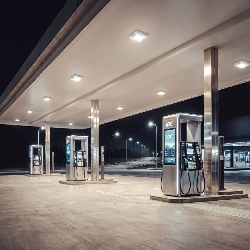 Foco LED Canopy Especial Gasolineras 100W LUMILEDS 150lm/W Driver Philips Xitanium Regulable 1-10V