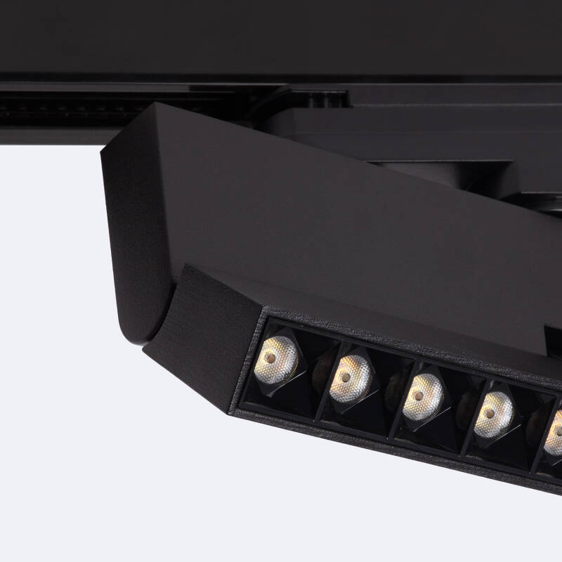 Foco Carril Lineal LED Trifásico 12W Regulable CCT Seleccionable Elegant Optic Negro