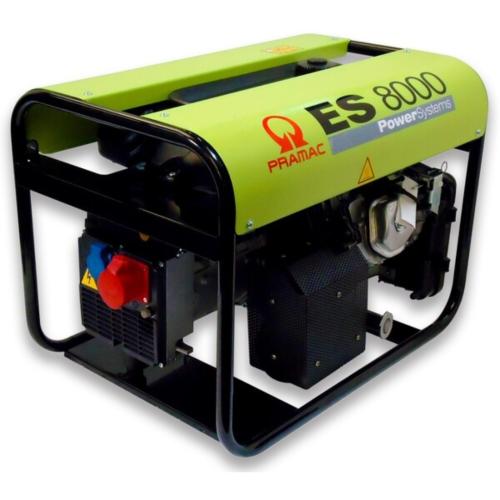 Generador Eléctrico Gasolina 6600W Pramac ES8000 AVR Trifásico
