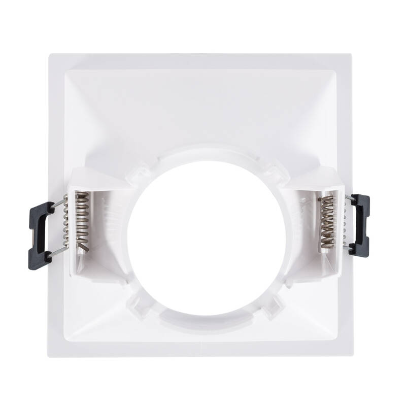 Aro Downlight Cuadrado 45º Bajo UGR para Bombilla LED GU10 / GU5.3 Corte 85 x 85 mm