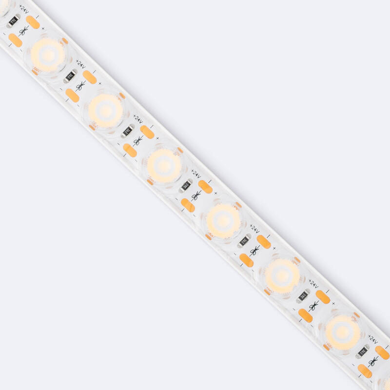 Tira LED 24V WALL WASHER 30º 48 LED/m 5m 19W/m 2000lm/m Ancho 15mm Corte 2cm IP65