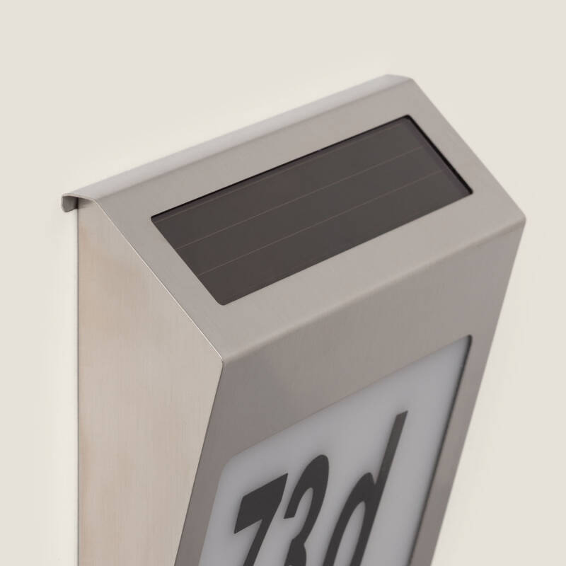 Aplique de Pared Exterior Solar LED de Metal para Numeración de Vivienda Barua