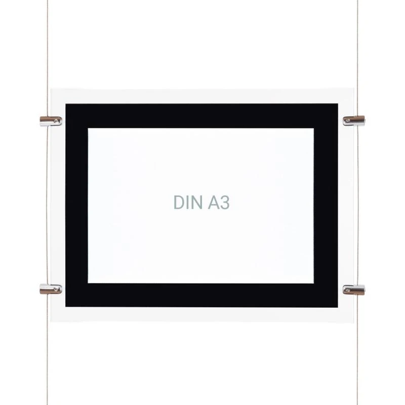 Kit Cartel Expositor LED DIN A3 Horizontal
