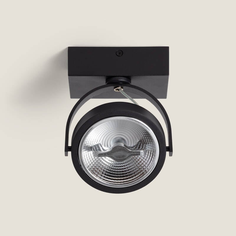 Foco LED 15W CREE de Superficie Direccionable AR111 Regulable Negro