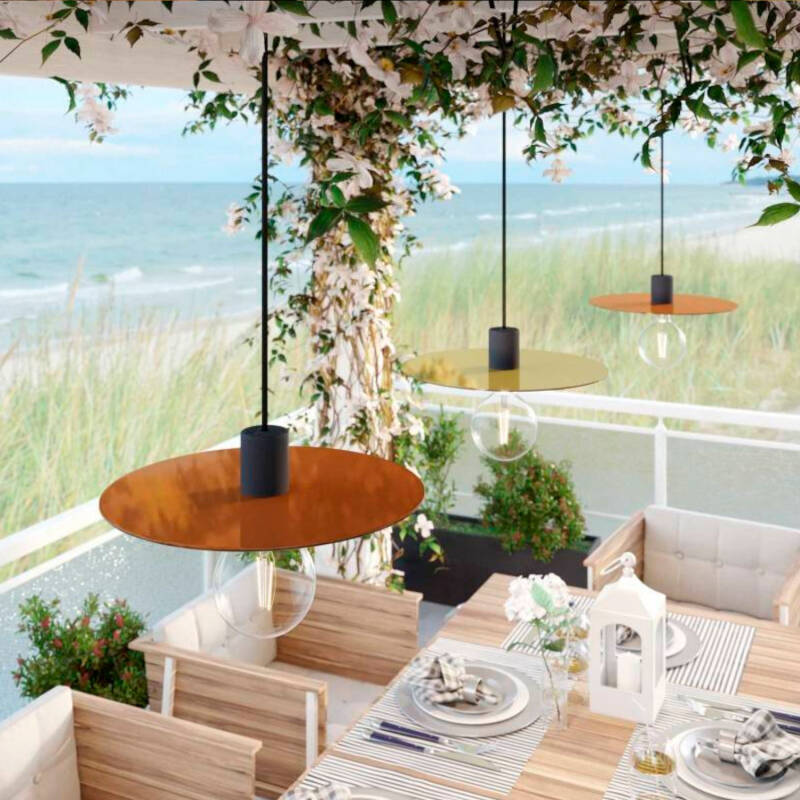 Lámpara Colgante Aluminio para Exterior IP65 Eiva Elegant Creative-Cables PDEBIEL0250SM01DDBIA