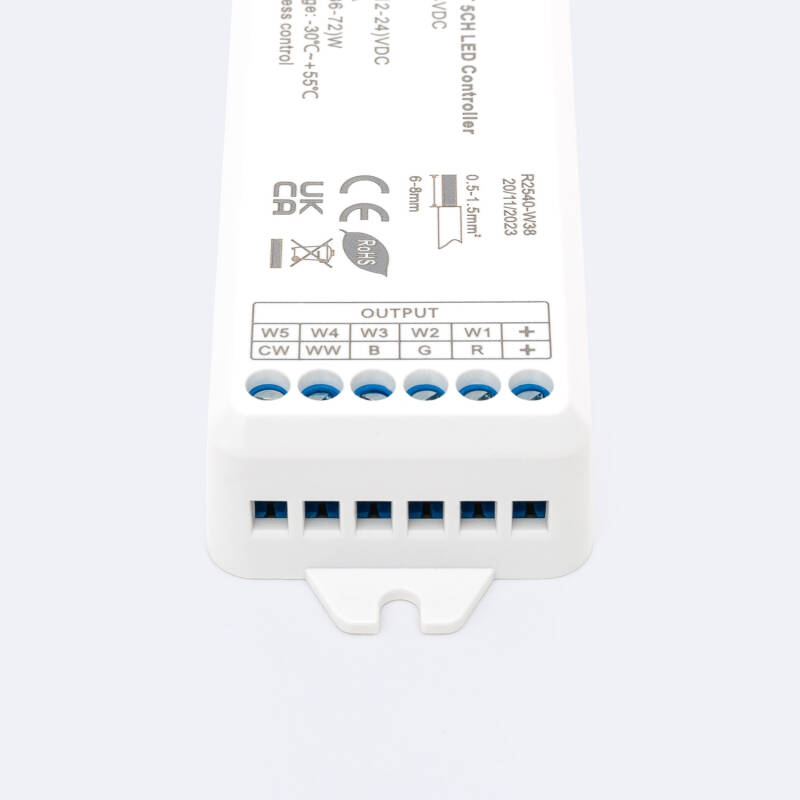 Controlador Tira LED RGB+CCT 12-24V SKYDANCE V5-M Compatible con Mando RF