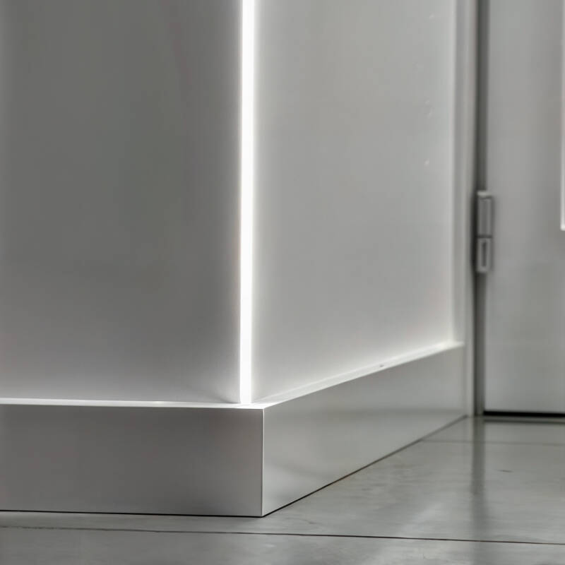 Perfil Aluminio Integrado en Escayola/Pladur Esquina Arista para Tira LED hasta 15 mm