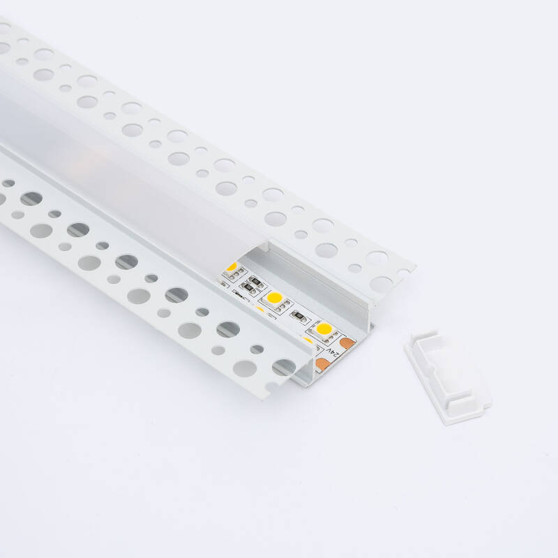 Perfil Aluminio Integrado en Escayola/Pladur para Tira LED hasta 20 mm