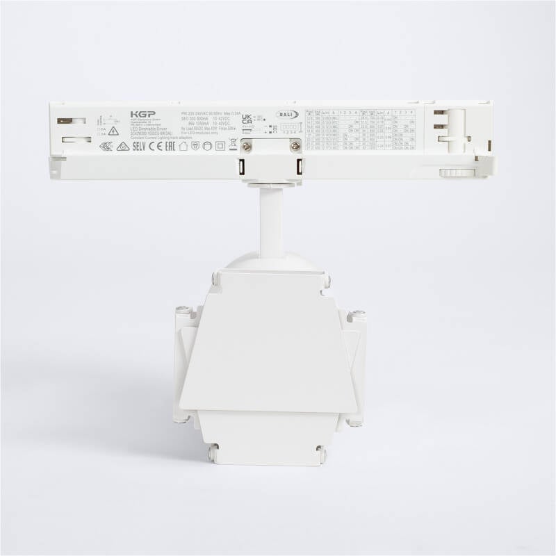 Foco Carril LED Trifásico 30W Fasano Cinema CCT Seleccionable Regulable DALI Blanco