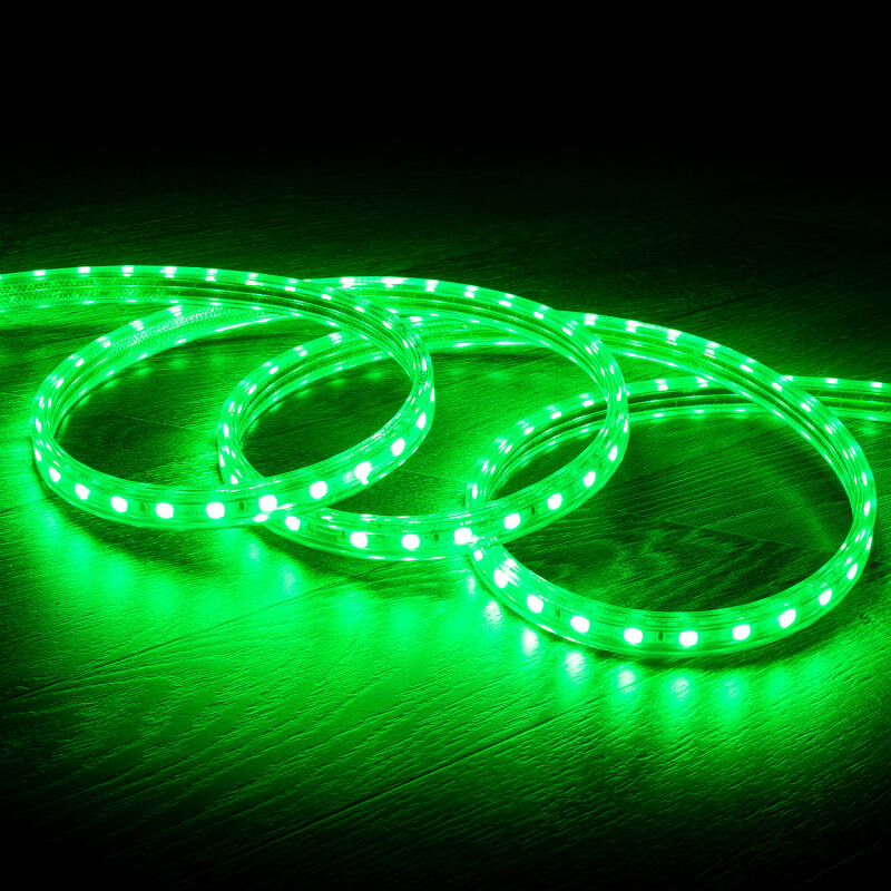 Tira LED RGB 220V SMD 60 LED/m 10W/m Ancho 16mm Corte 100cm IP65
