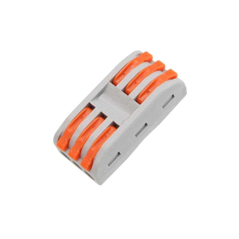 Pack 10 Conectores Rápidos 3 Entradas y 3 Salidas SPL-3 para Cable Eléctrico de 0.08-4mm²