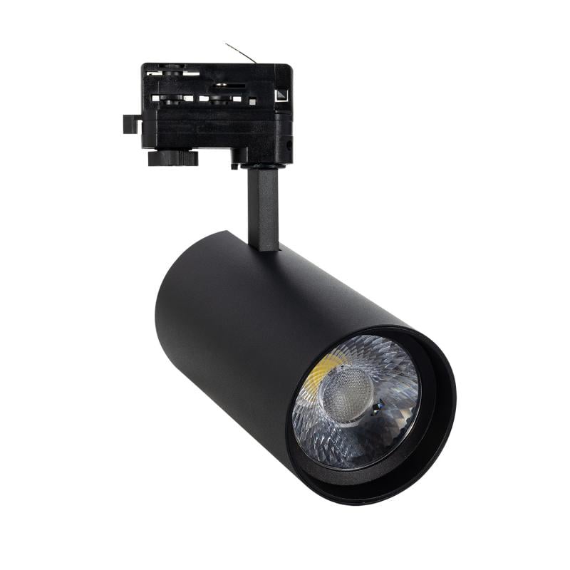 Foco Carril LED Trifásico 30W CCT Seleccionable d'Angelo PHILIPS Xitanium con Óptica Variable Negro