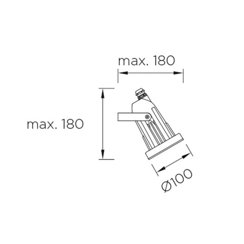 Foco Exterior Superficie Suelo Helio Aluminium para Bombilla GU10 LEDS-C4 05-9640-05-37
