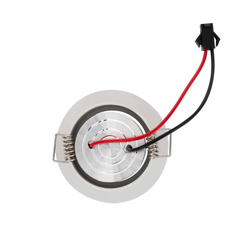 Foco Downlight LED COB 1W Direccionable Circular Blanco Corte Ø 45 mm