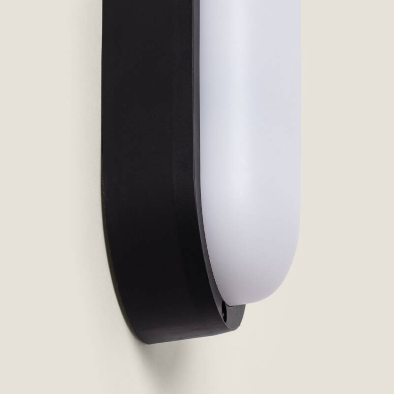 Plafón LED 15W Oval para Exterior 85x173 mm IP65 Hublot Black