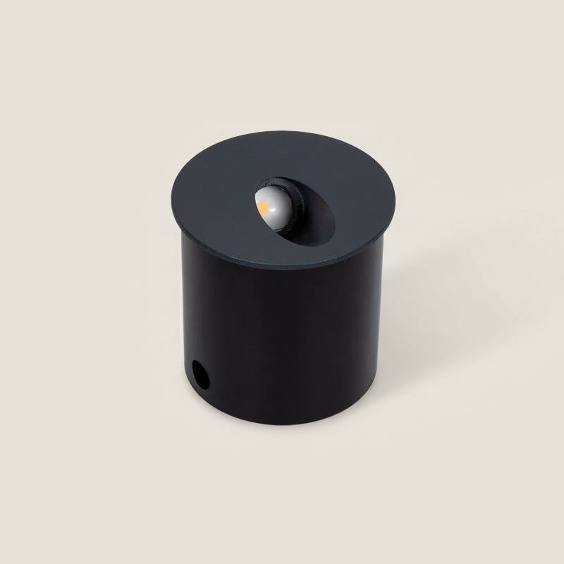 Baliza Exterior LED 3W Empotrable Pared Circular Gris Boiler