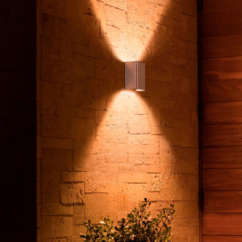 Aplique de Pared Exterior LED White Color 2x8W PHILIPS Hue Resonate Inox