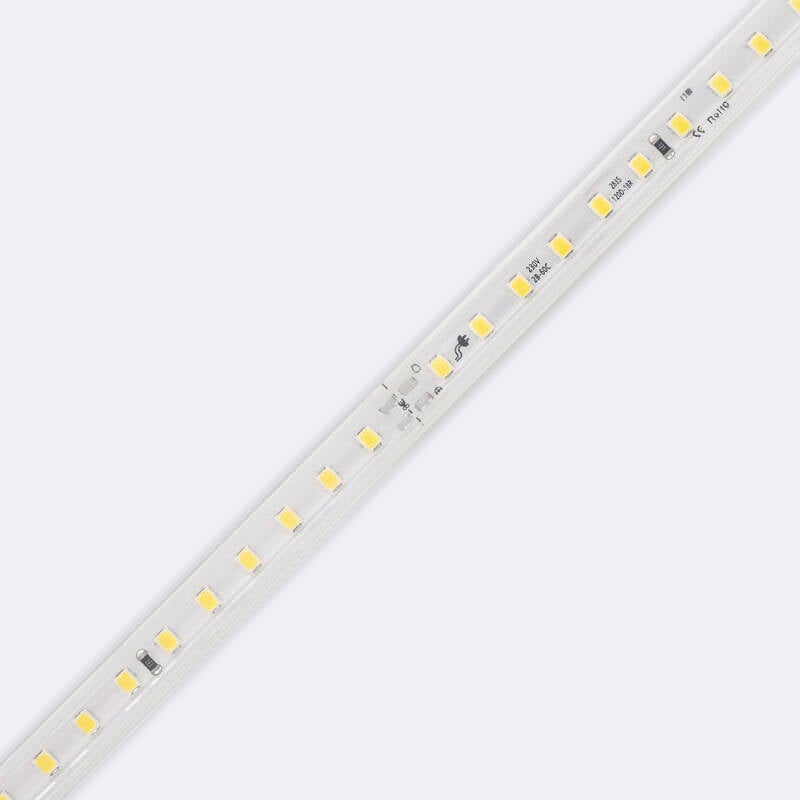 Tira LED Regulable 220V SMD 120 LED/m Color 8.5W/m Ancho 12mm Corte 20cm IP65 a Medida