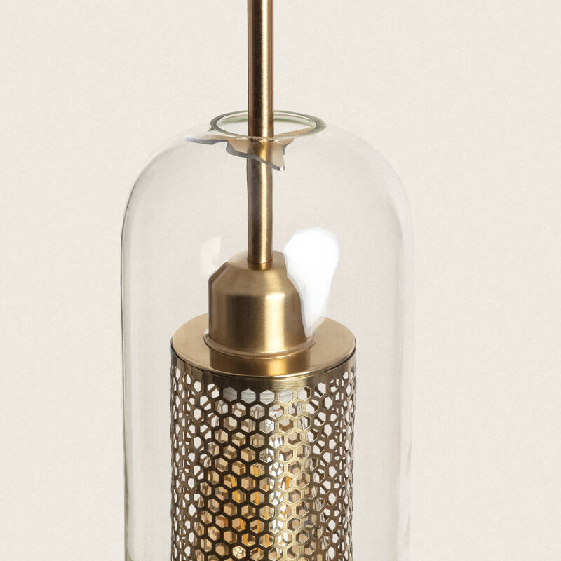 Lámpara Colgante Metal y Cristal Julieta Lungo