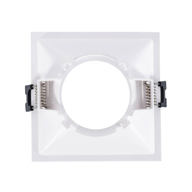 Aro Downlight Cuadrado Bajo UGR para Bombilla LED GU10 Corte 85x85 mm
