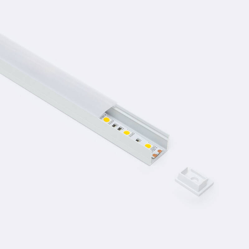 Perfil Aluminio Superficie para Tira LED hasta 15 mm
