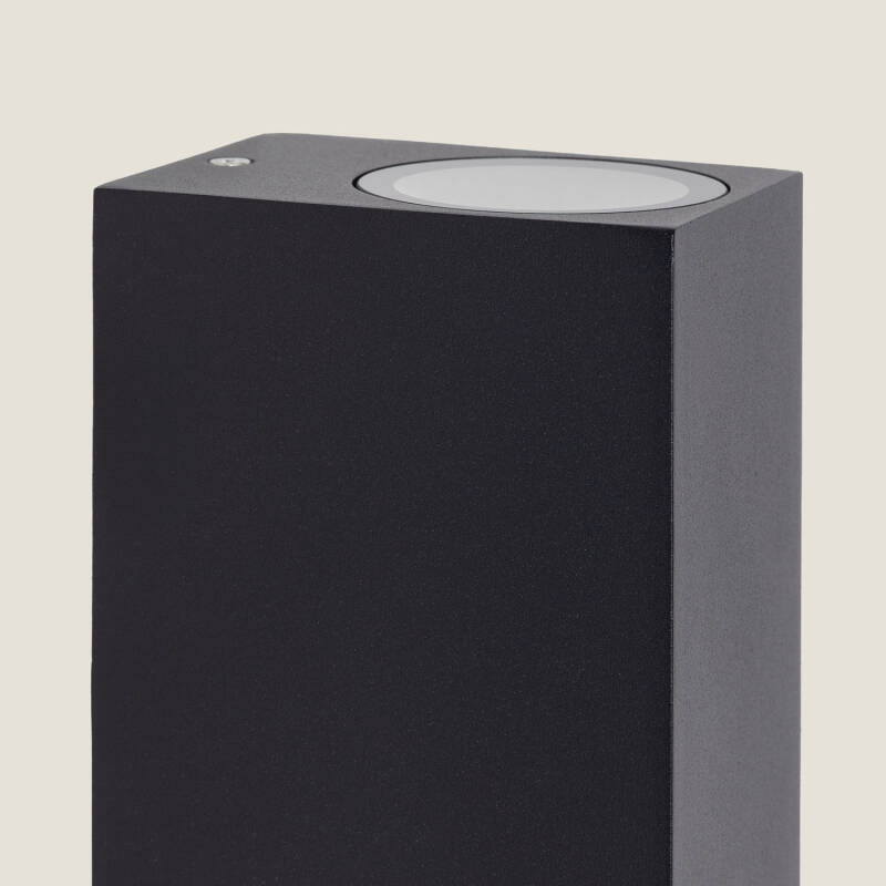 Aplique de Pared Exterior Aluminio Iluminación Doble Cara Negro Miseno