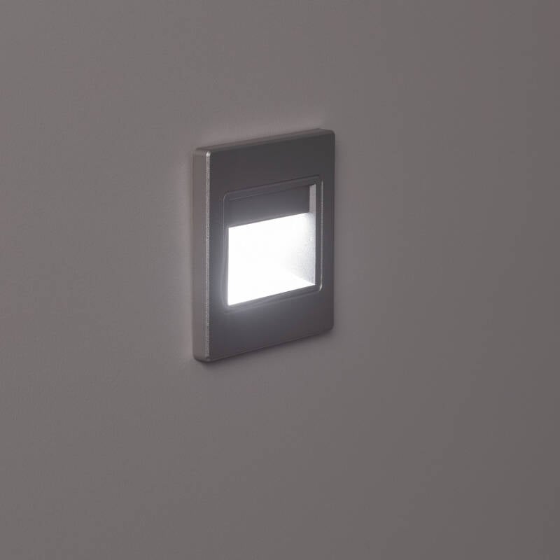 Baliza LED 1.5W Empotrable Pared Gris Randy
