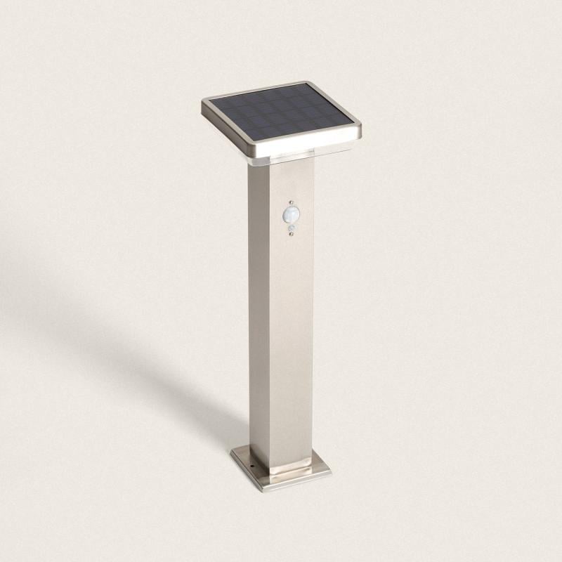 Baliza de Pie Exterior Solar LED 5W 50cm Acero Inoxidable con Sensor de Movimiento Barton Square
