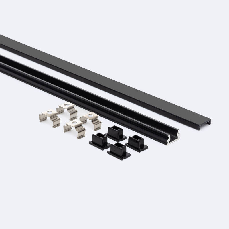 Perfil Aluminio Superficie 2m para Tira LED hasta 8 mm