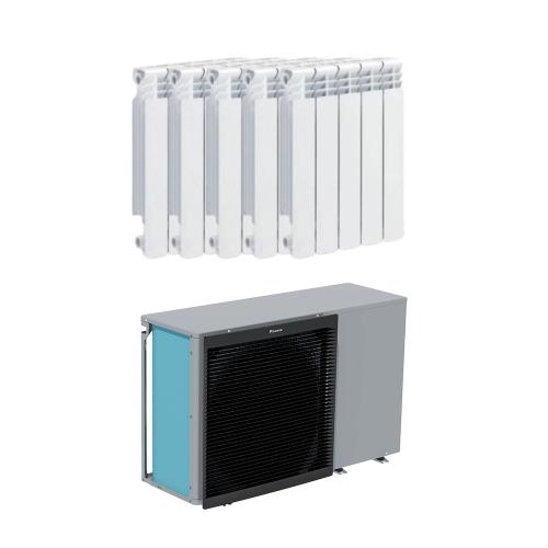 Kit Aerotermia con Radiadores de Agua 9kW Daikin para vivienda 100m2