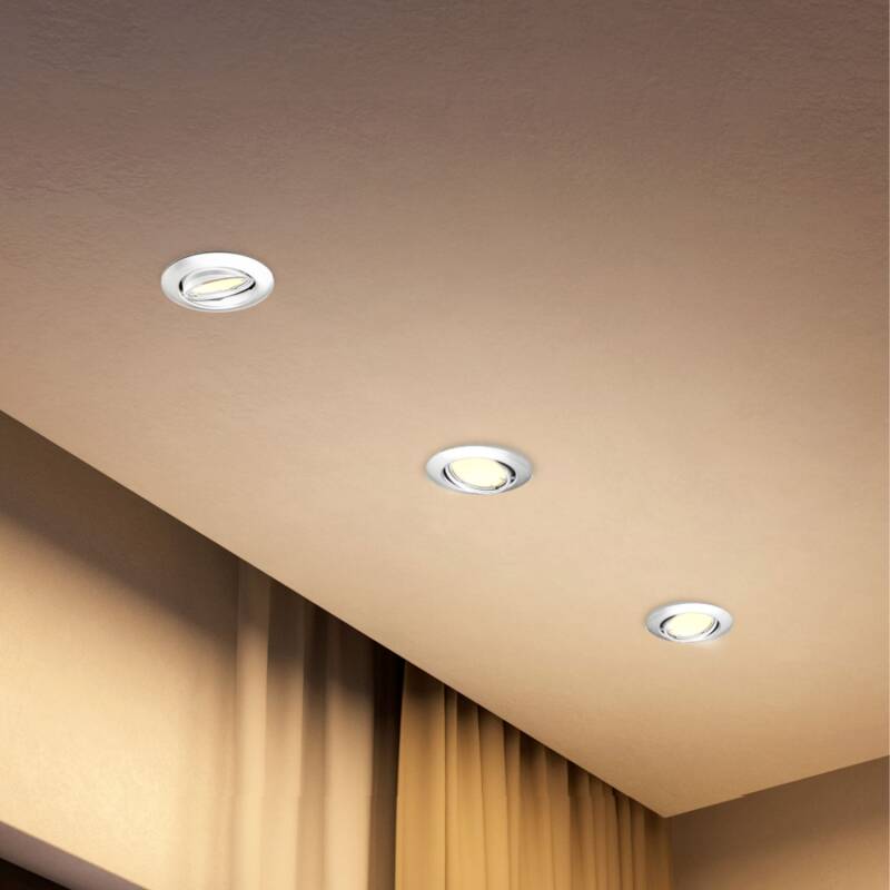 Aro Downlight Circular PHILIPS Peridot para Bombilla LED GU10 Ø 75 mm
