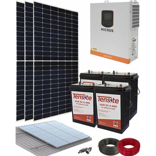 Kit Solar 3000W 24V 6000Whdia